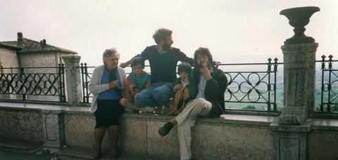 Ad Assisi con Andrea, mamma, fratello e nipote