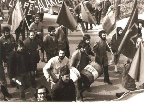 A una manifestazione negli anni Settanta