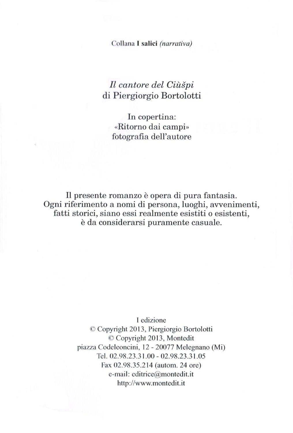 Il cantore dei Ciùšpi, pagina 2 di 10